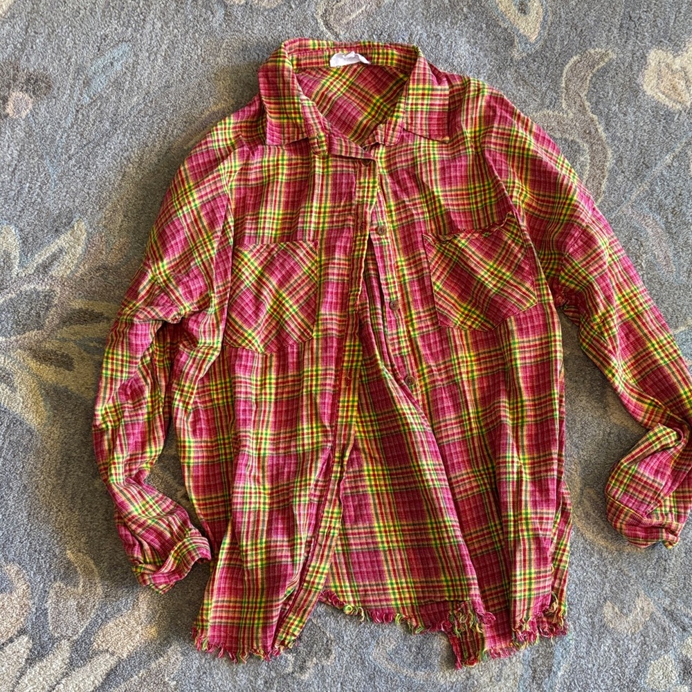 Sewn + Seen Colorful Plaid Shirt